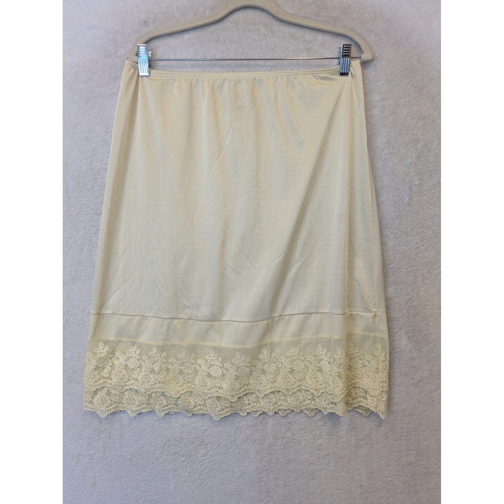Sweet Salt Half Slip Women's Size M Cream Floral Lace Trim Modest Skirt Extender